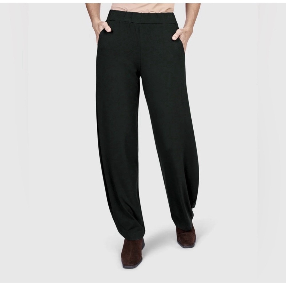 NEW $250 Alembika Pull On Relaxed Taper Leg Pants Women's 20/22 Alembika 8 Black